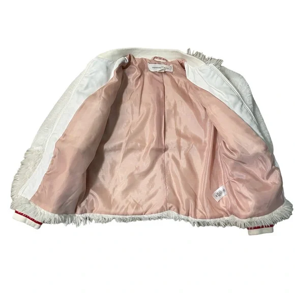 Girl’s faux fur bomber jacket - size S (7/8) - Picture 6 of 7